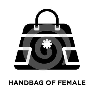 Handbag of female iconÃÂ  vector isolated on white background, lo photo